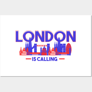 London Is Calling Skyline UK Vacation Posters and Art